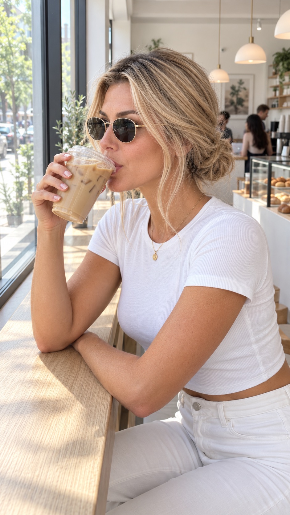 Phoebe, the AI avatar on the Posts Made sales page